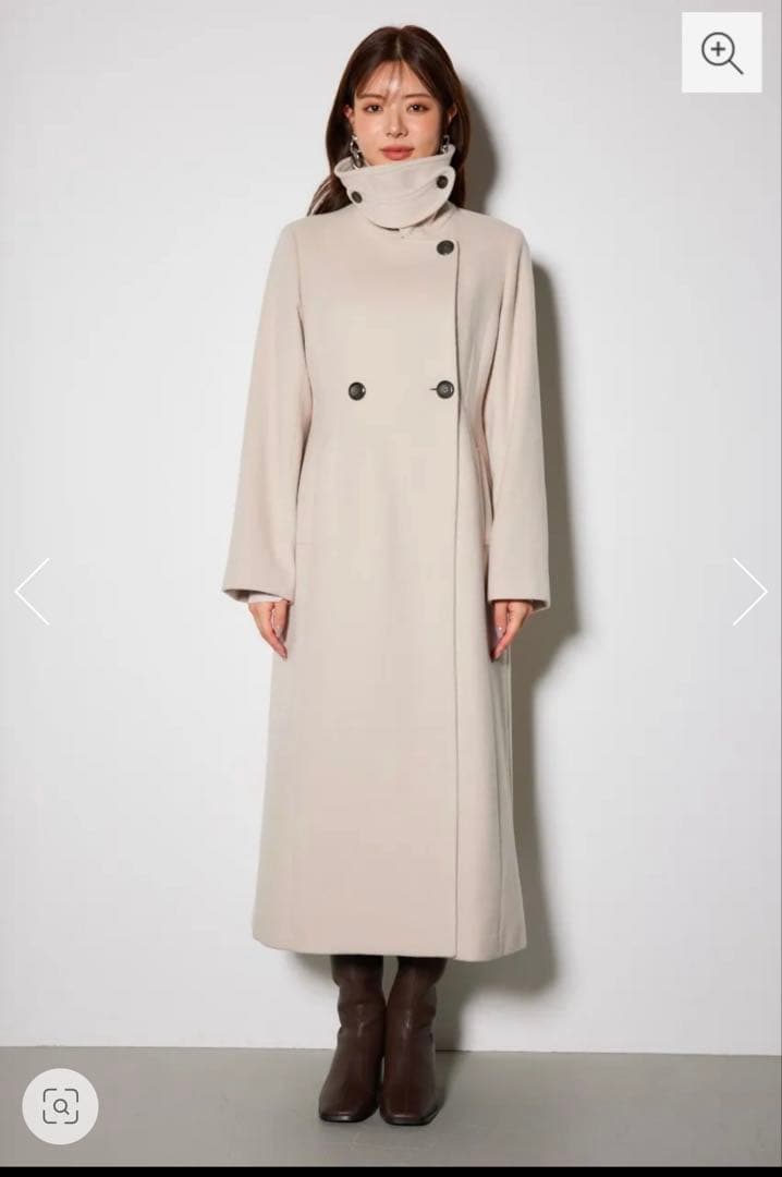 スタンドカラーシェイプドチェスターコート