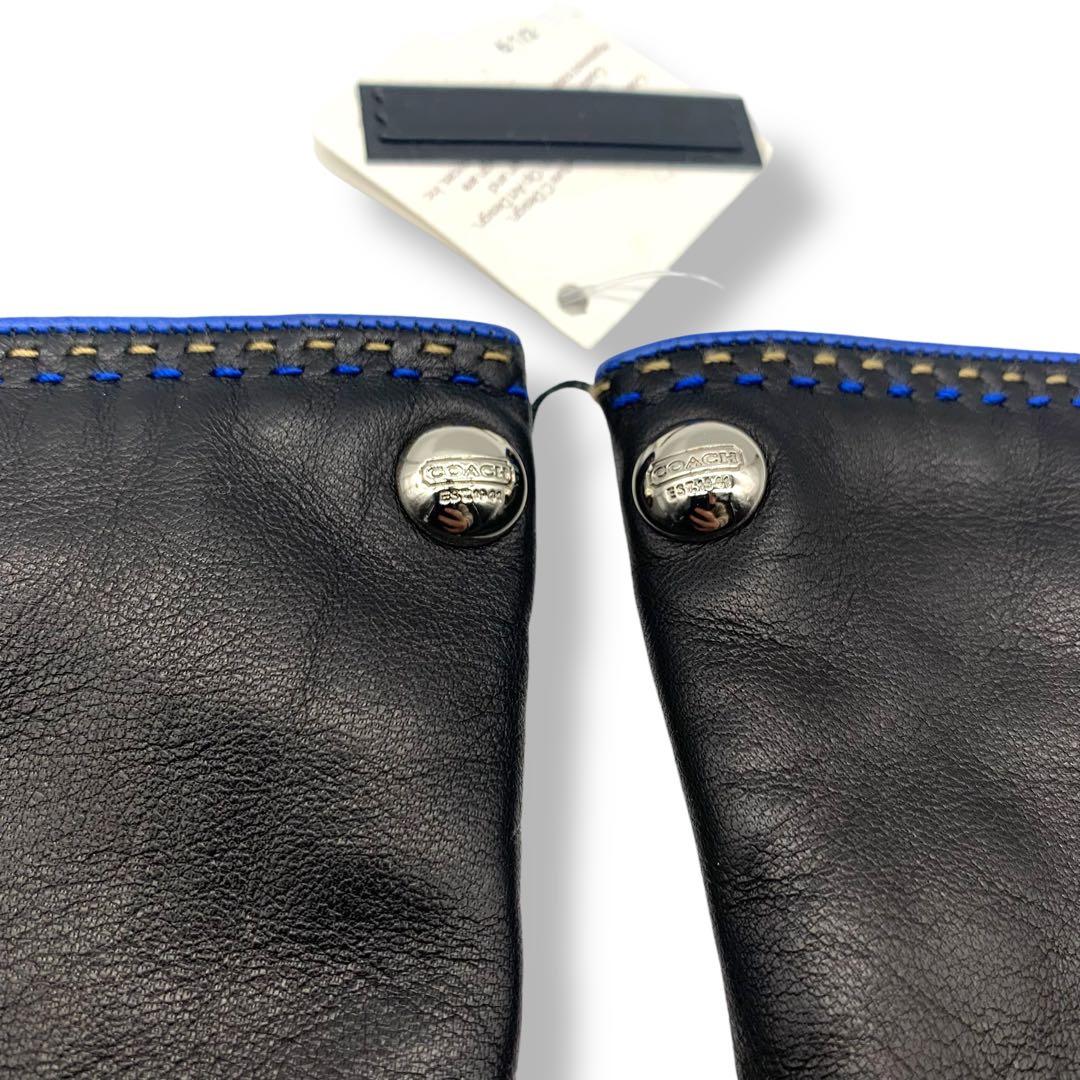 未使用級　COACH レザー手袋ブラック　タグ付き