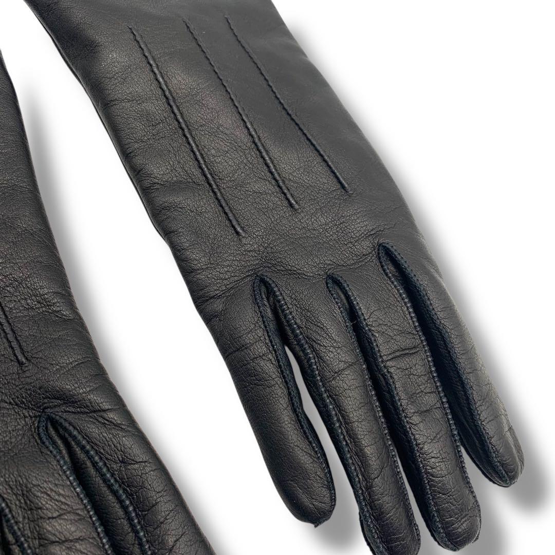 未使用級　COACH レザー手袋ブラック　タグ付き