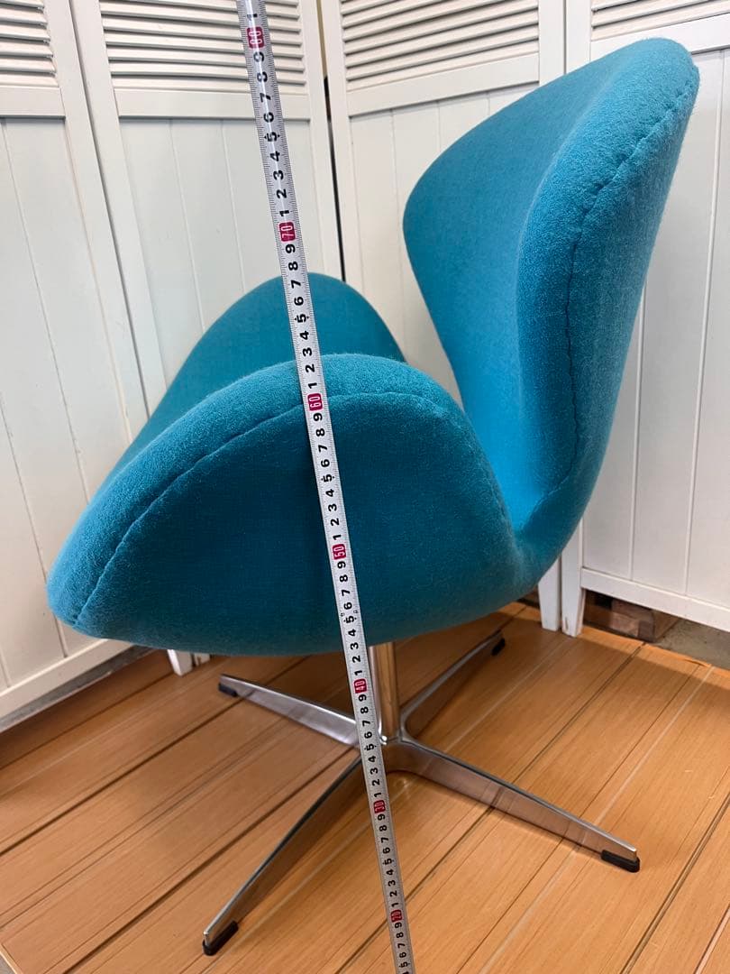 府中のお兄さん！スワンチェア　ターコイズブルー　名作　リプロダクト