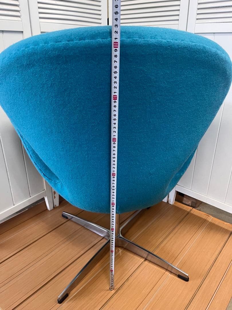 府中のお兄さん！スワンチェア　ターコイズブルー　名作　リプロダクト