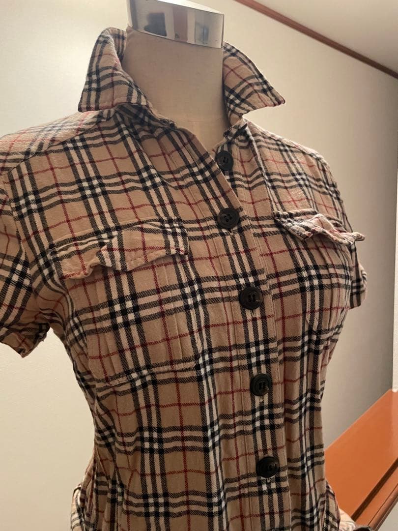 バーバリーブルーレーベル38フリルワンピースBurberry