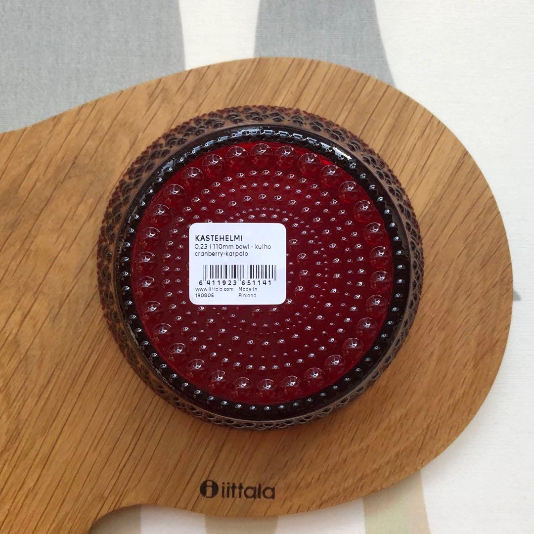 新品 3個  イッタラ カステヘルミ ボウル クランベリー