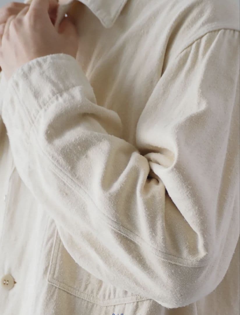 COMOLI シルク 1938 ジャケット Ecru