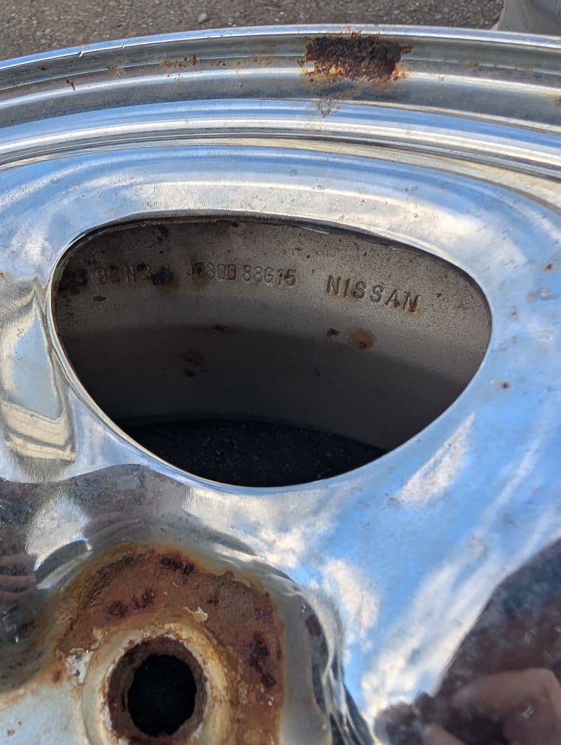 15インチ D21 テラノ純正メッキ 4本セット 日産　ハイエース