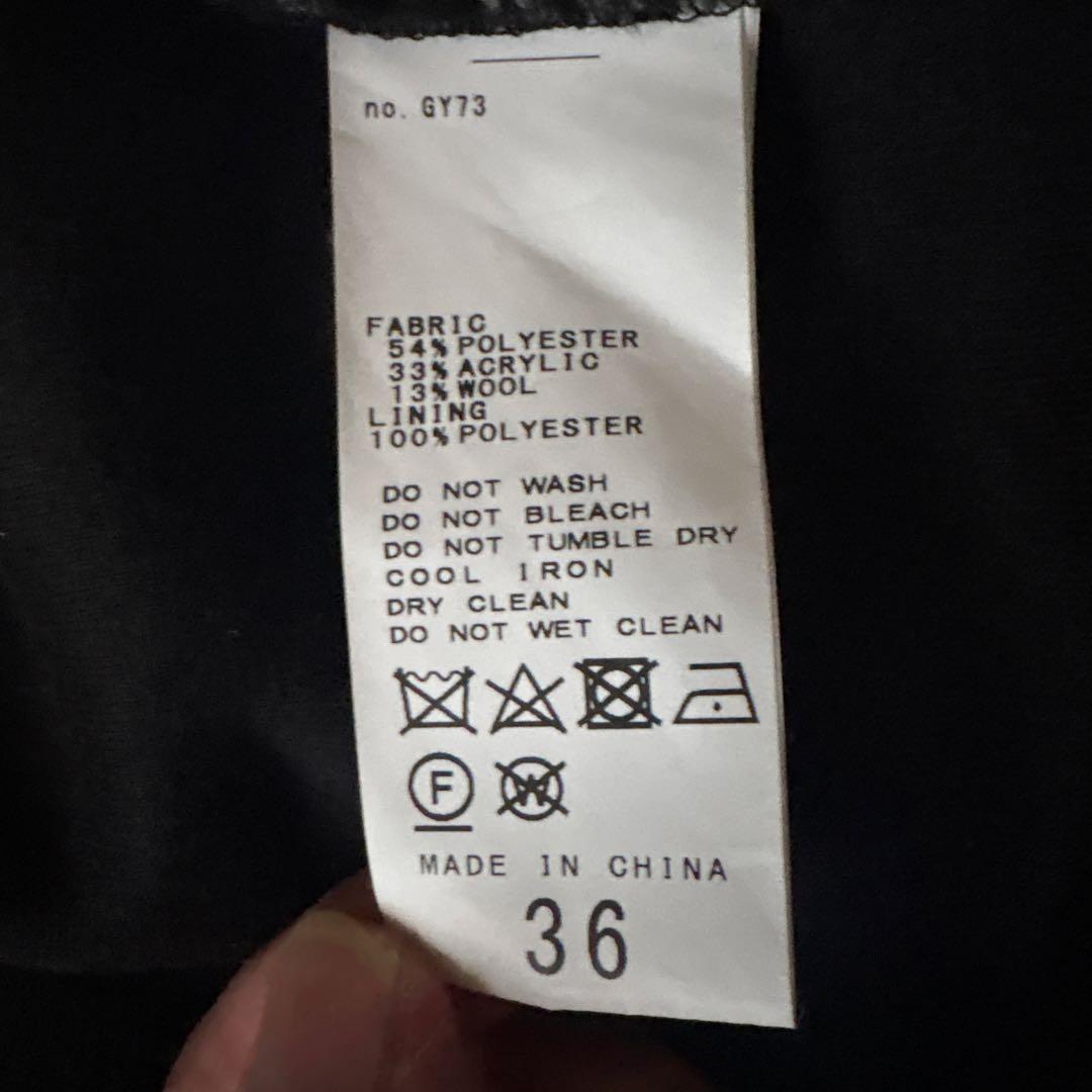 スピックアンドスパン　Wスライバーチェックハーフコート36