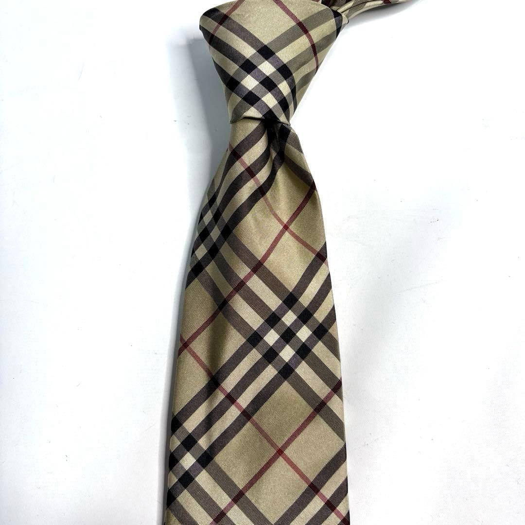未使用タグ付　バーバリーロンドン　ネクタイ ノバチェック