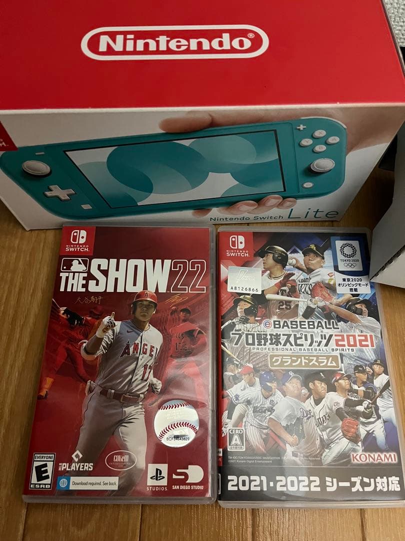 Nintendo Switch Lite ブルー ソフト+箱+充電器付き