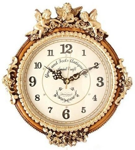 ゴールデンエンジェルラウンド振り子時計/インテリア 掛け時計/電波時計