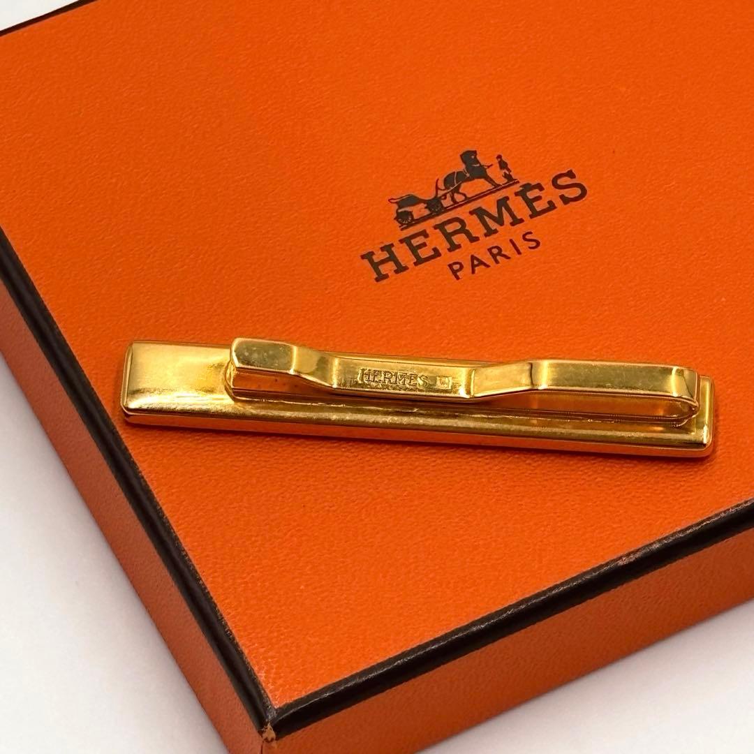 美品 希少 HERMES エルメス ネクタイピン エマイユ ゴールド ブラック