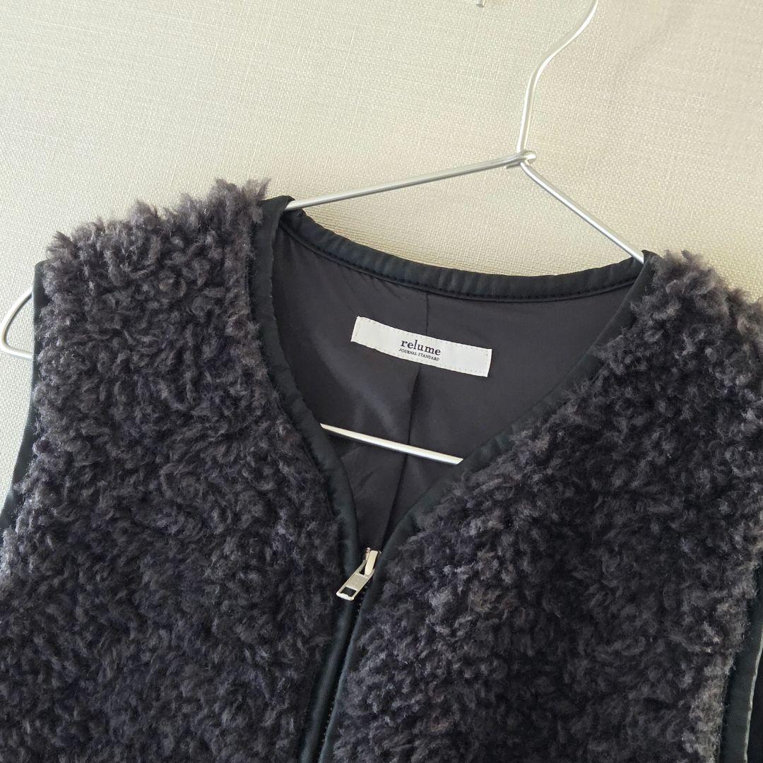 ジャーナルスタンダードレリューム シープフェイクファージップベスト