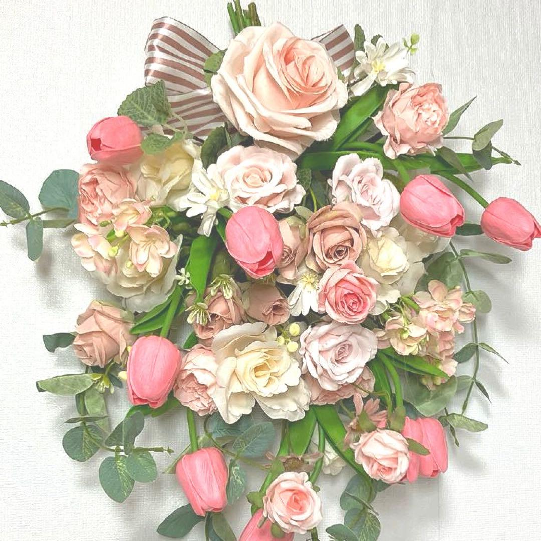 『アンジェリカ ロージー 』チューリップの壁掛けブーケ他一点