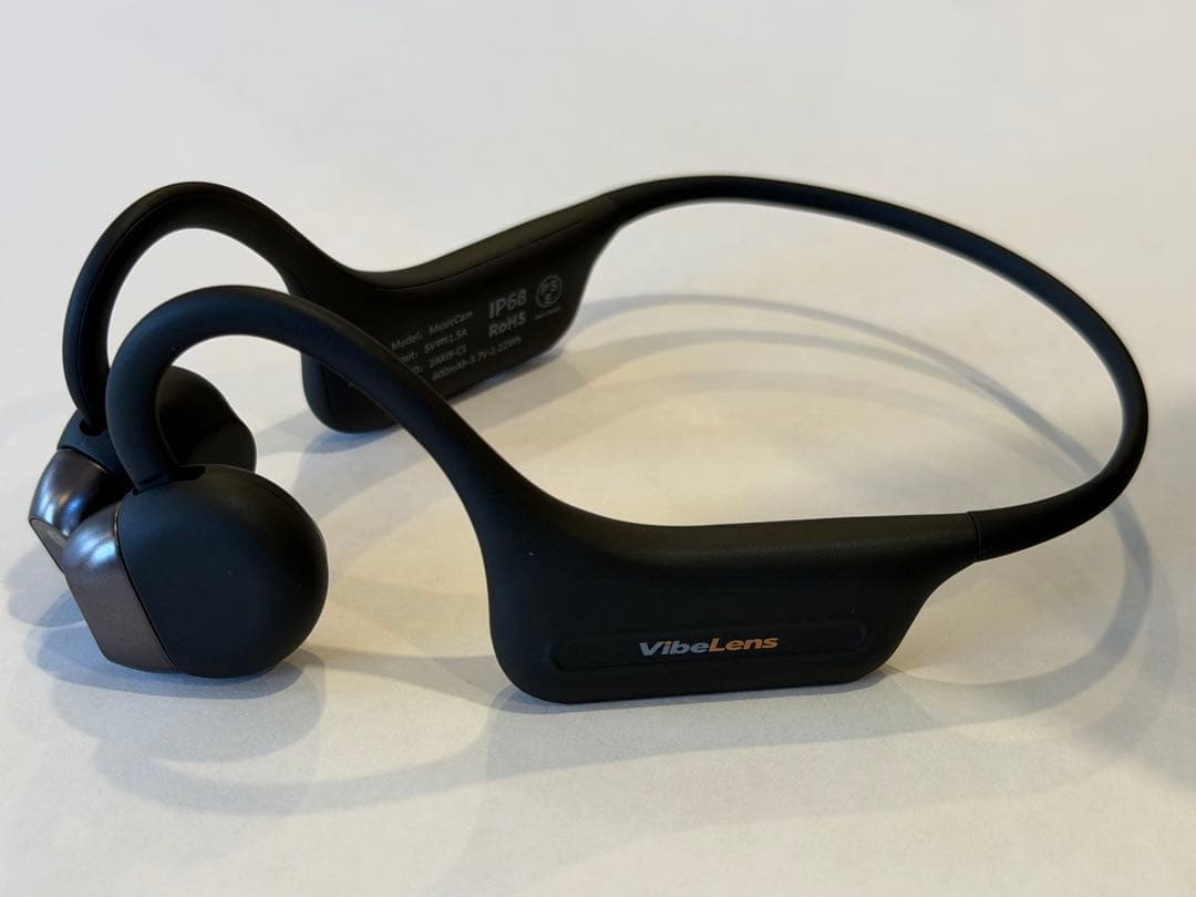 ジ*ー様 VibeLens MusicCam 骨伝導イヤホン ブラック