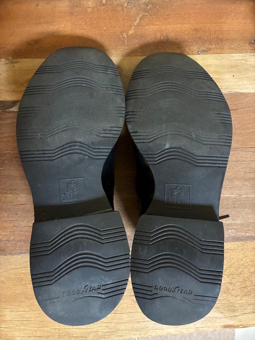 【6.5D】オールデン プレントゥー 53547 黒 カーフ ドレスラバーソール