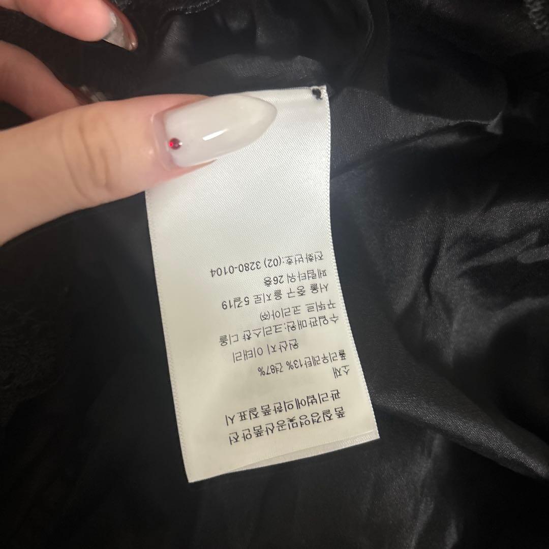 Dior ラッフル ミニスカート　リネン & シルク ブレンド ニット レース