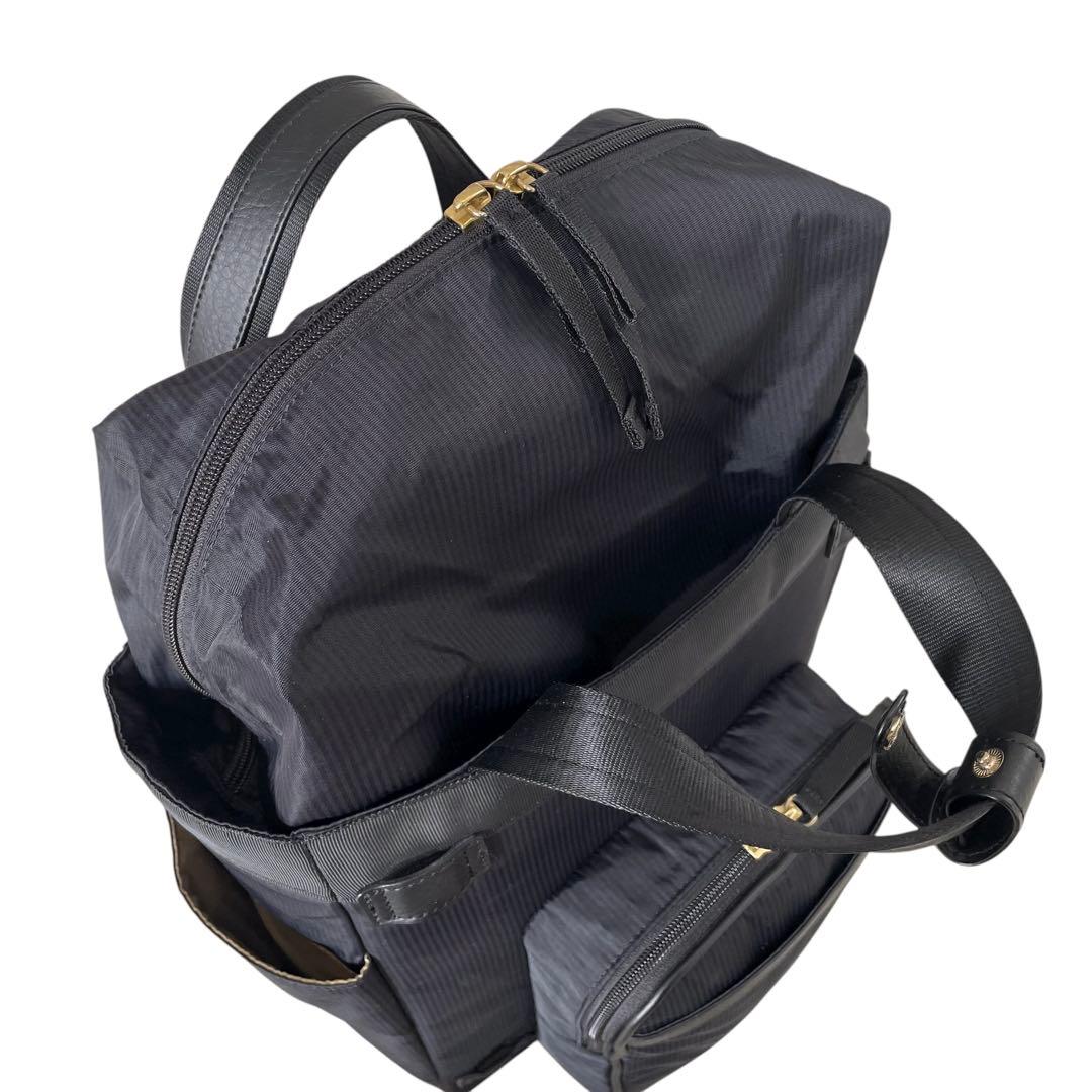 《超美品》スワニー トート キャリーバッグ リボン ４輪ストッパー付き ブラック