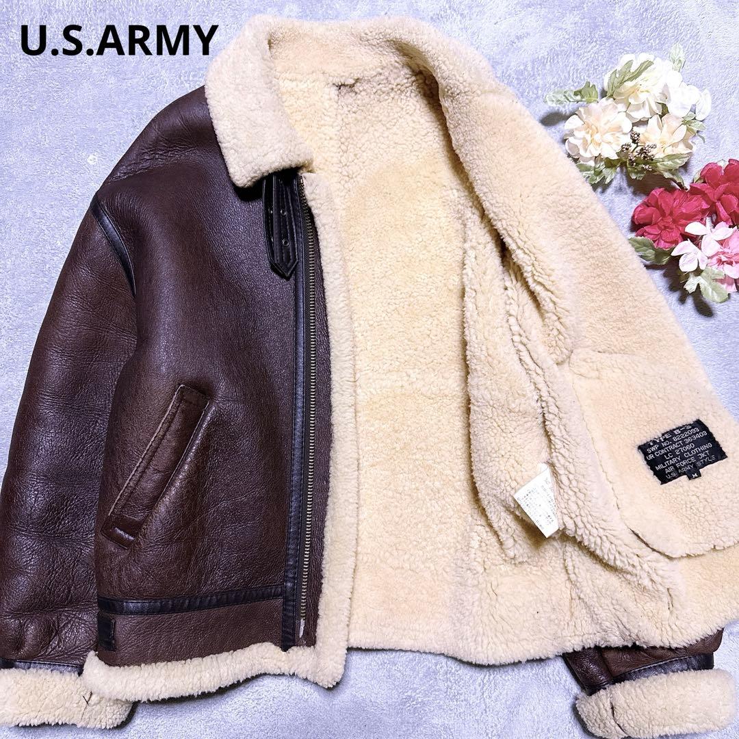 U.S.ARMY B-3 フライトジャケット リアルムートン メンズ M