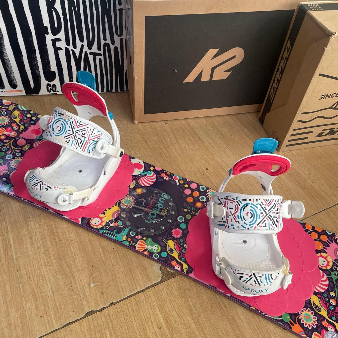 BURTON　キッズスノーボードセット　120cm　バートン　バイン付3点セット