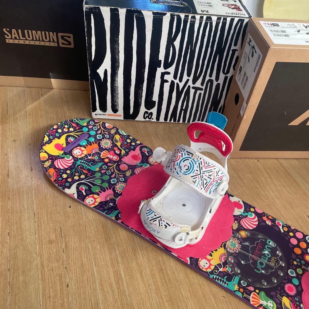 BURTON　キッズスノーボードセット　120cm　バートン　バイン付3点セット