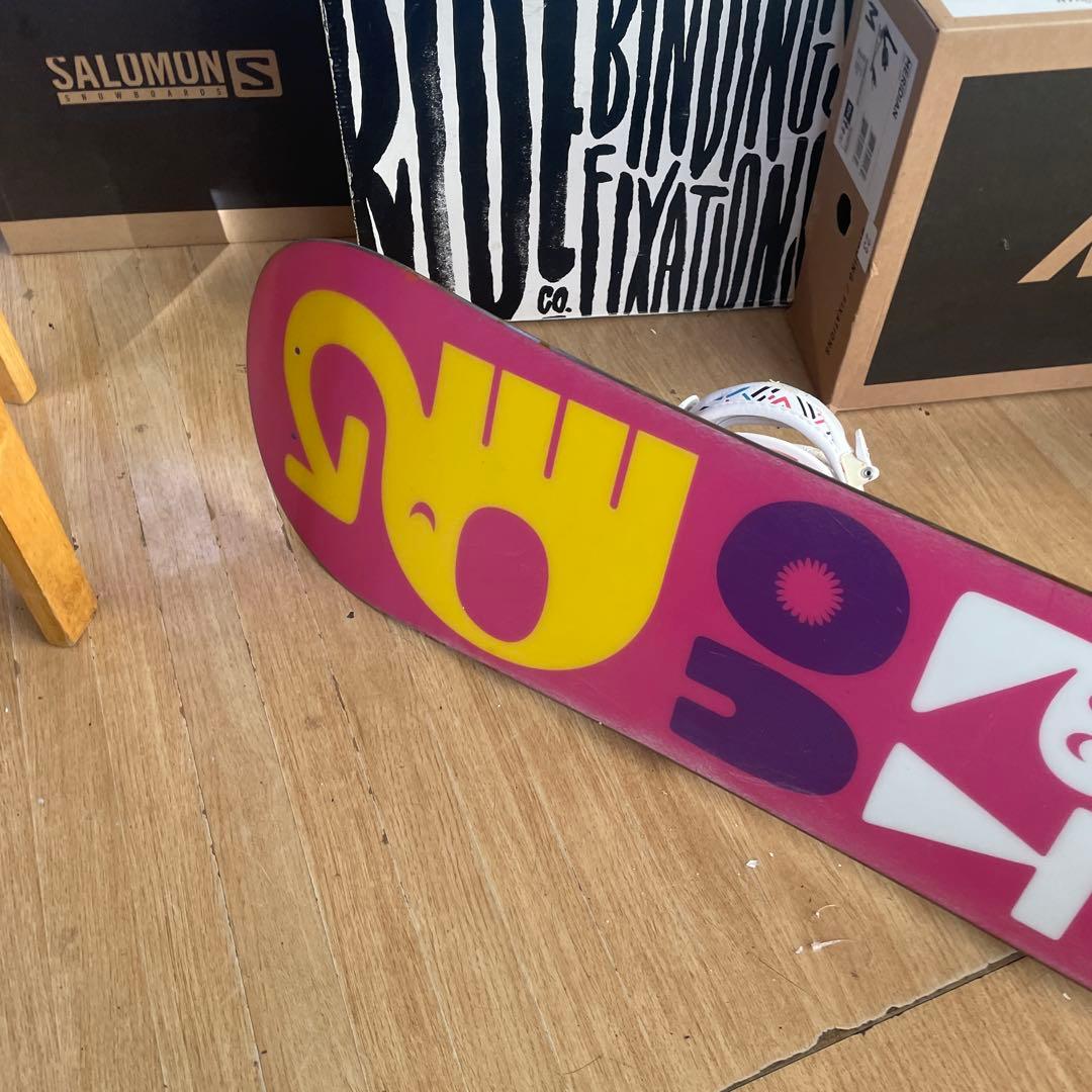 BURTON　キッズスノーボードセット　120cm　バートン　バイン付3点セット