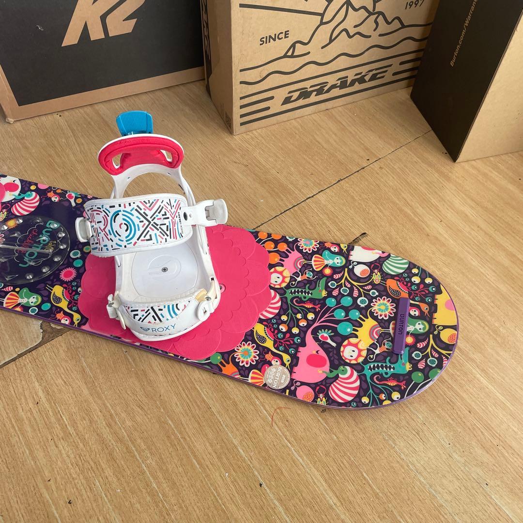 BURTON　キッズスノーボードセット　120cm　バートン　バイン付3点セット