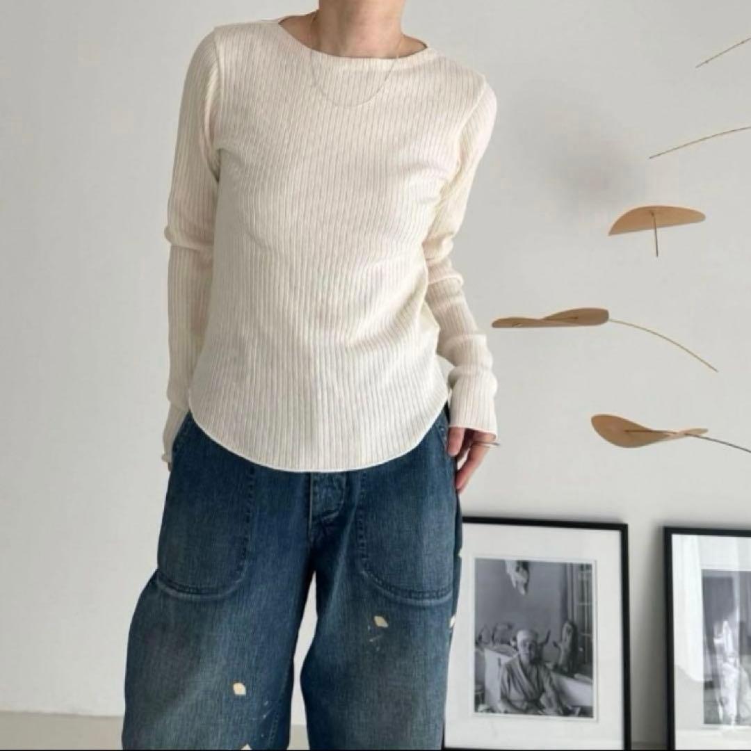 新品argue リブTシャツ② RANDOM RIB KNIT T-SHIRTS