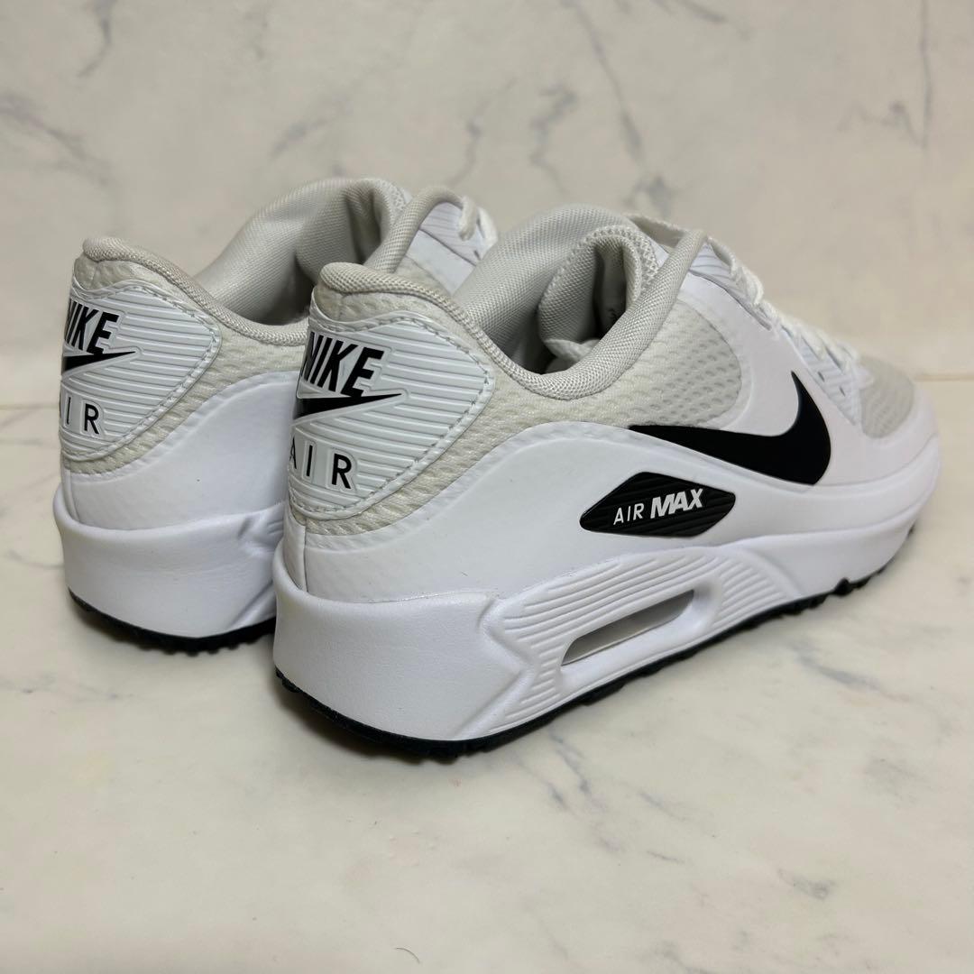 ナイキ エアマックス 90 ゴルフ ホワイトブラック ゴルフシューズ 白