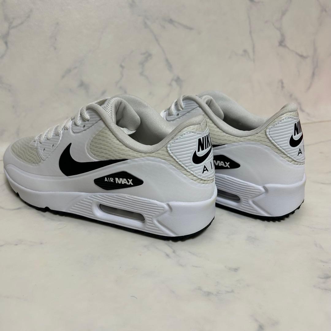 ナイキ エアマックス 90 ゴルフ ホワイトブラック ゴルフシューズ 白