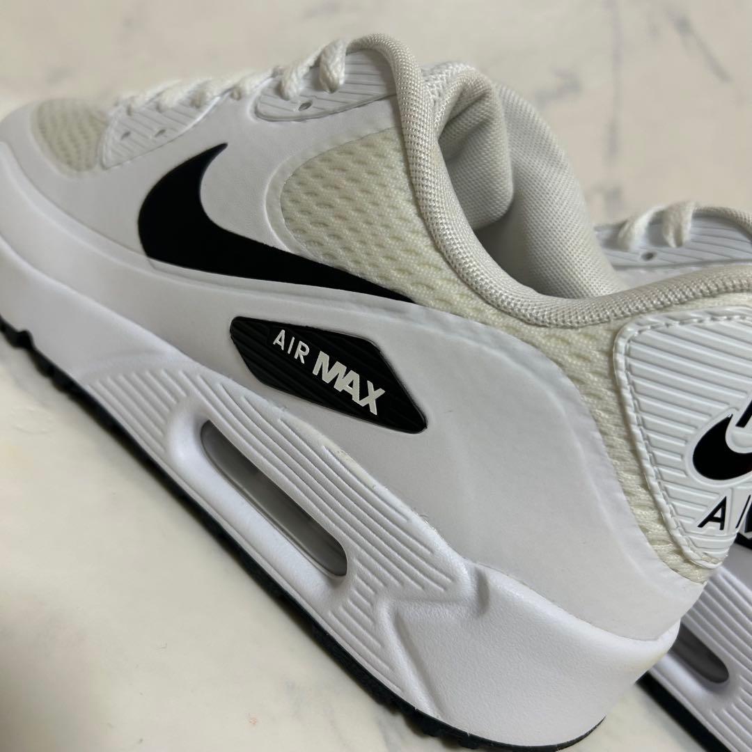 ナイキ エアマックス 90 ゴルフ ホワイトブラック ゴルフシューズ 白