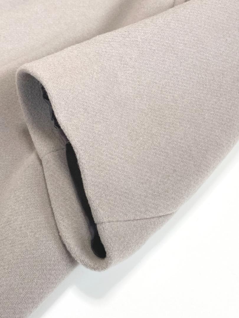 美品IENAイエナきれい色ゆったりシルエットMANTECOノーカラーコート♪.