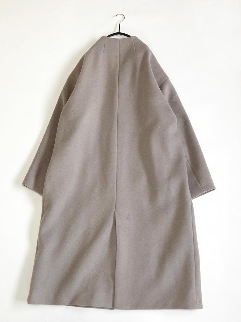 美品IENAイエナきれい色ゆったりシルエットMANTECOノーカラーコート♪.