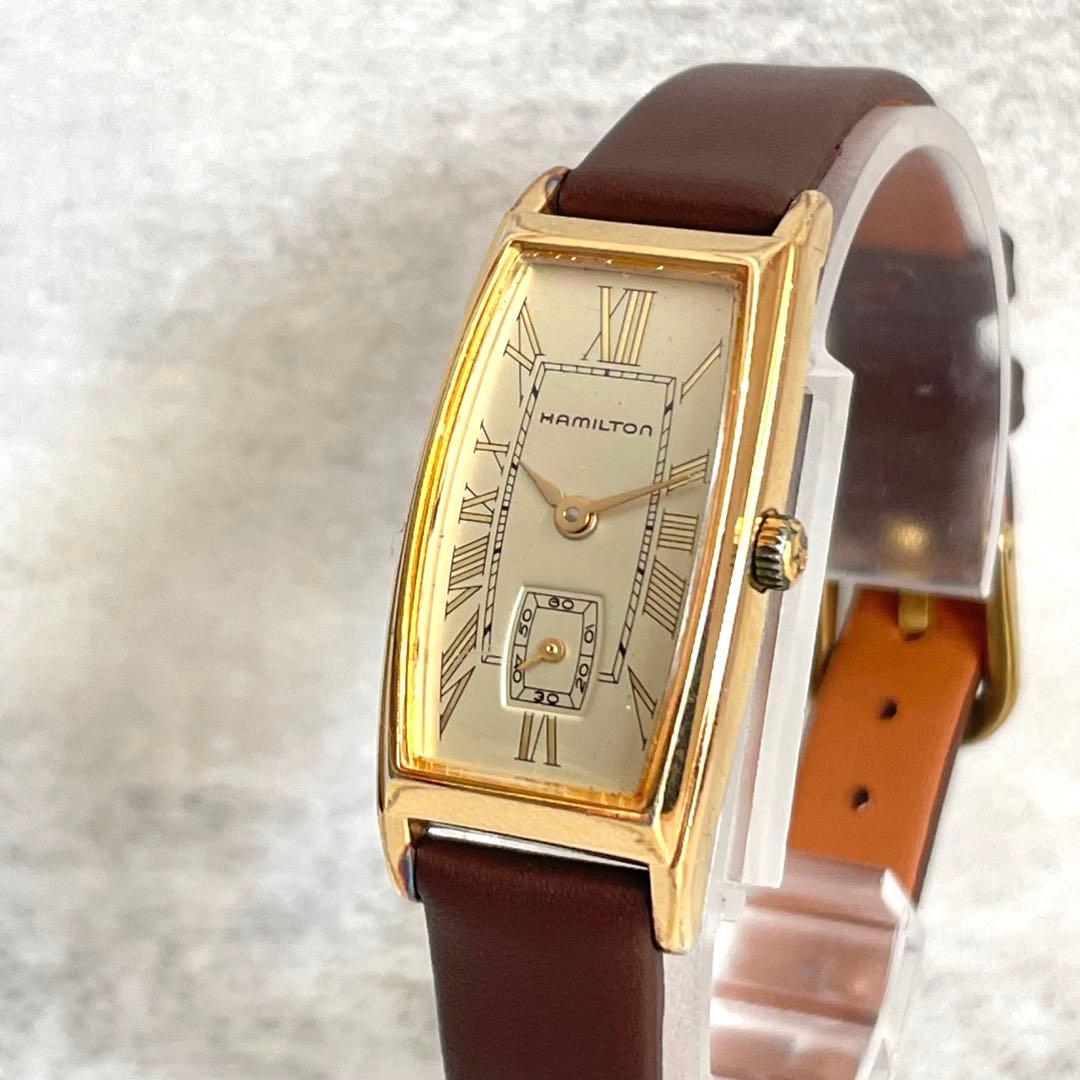稼動品　HAMILTON ハミルトン　アードモア　スモセコ　ゴールド　腕時計