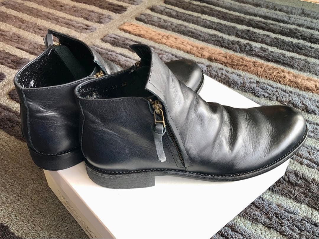 【美品】ARGISアルジス サイドジップブーツ本革サイズ40