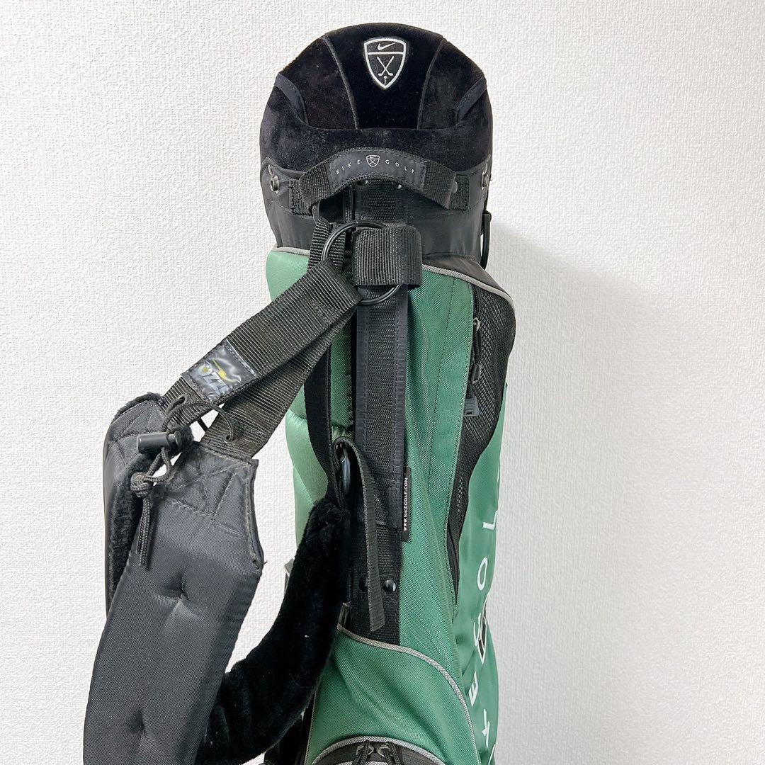 希少 ナイキ ゴルフスタンドキャディバッググリーン 8.5型〜9型4分割フード付