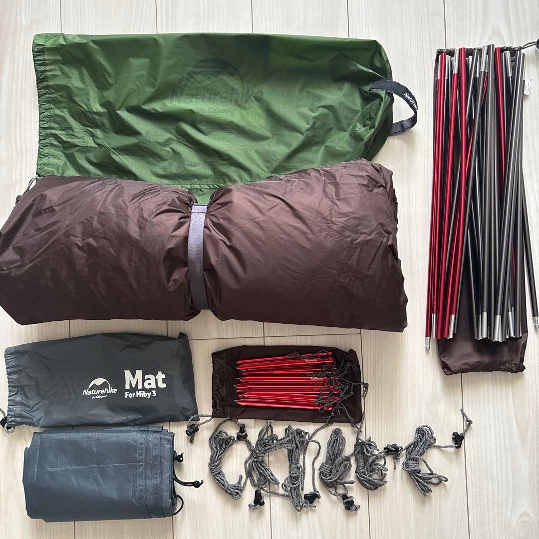 Naturehike アウトドアテント Hiby3 2-3人用　グリーン