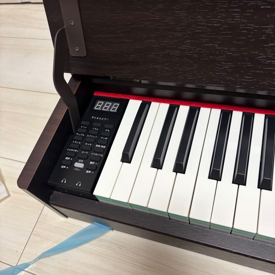 IKTMI 木製 電子ピアノ 88鍵 アップライト ペダル付き ピアノカバー