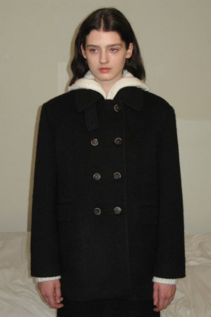 [新品]シヌーンSinoonハーフコートブラック