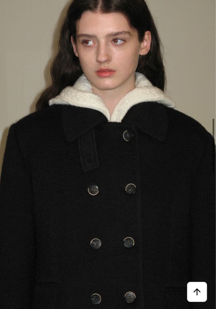 [新品]シヌーンSinoonハーフコートブラック