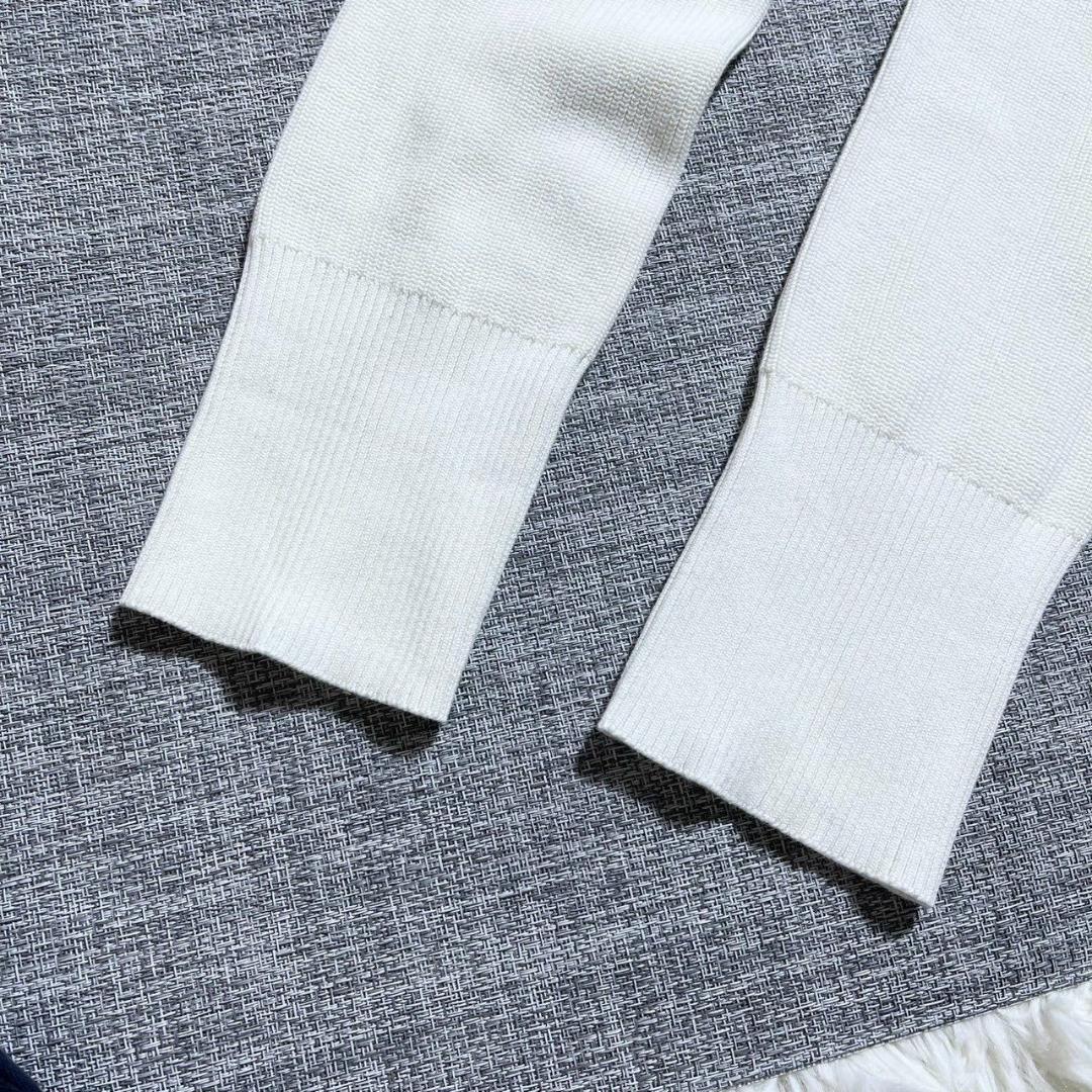 （美品）サカイ カットソー 綿100% 白 長袖シャツ ニット 切り替え