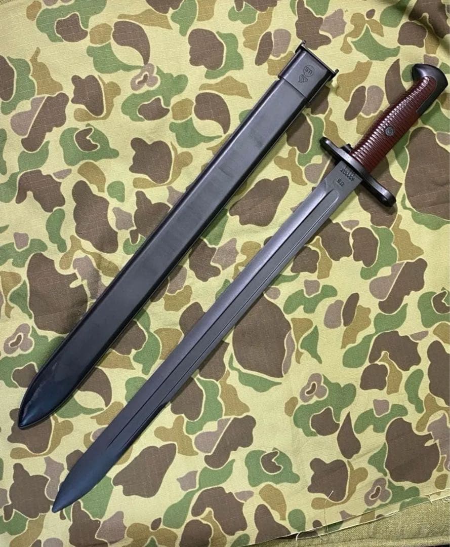 WWⅡ 米軍 M1903 スプリングフィール用銃剣と鞘（プラ製）★レプリカ★