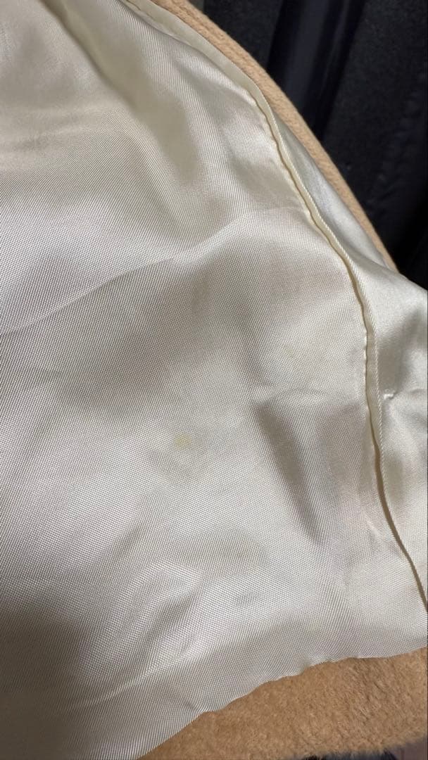 マテリア　アンゴラ混ベルテッドコート　フォックスファー