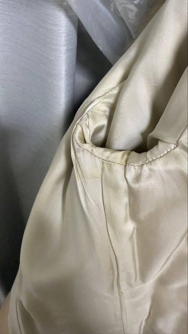 マテリア　アンゴラ混ベルテッドコート　フォックスファー