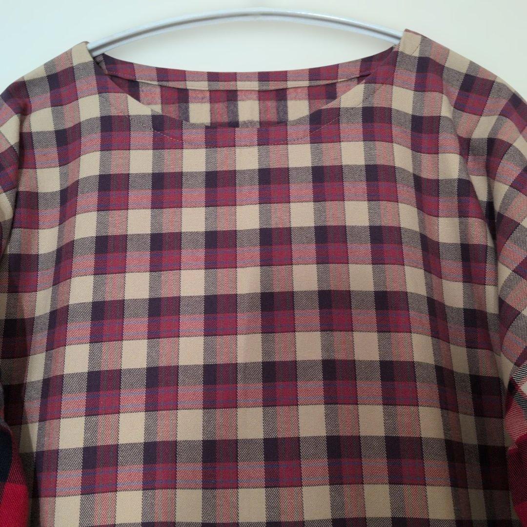 ハンドメイド　裏起毛の暖かロングワンピース＆フード付マフラー