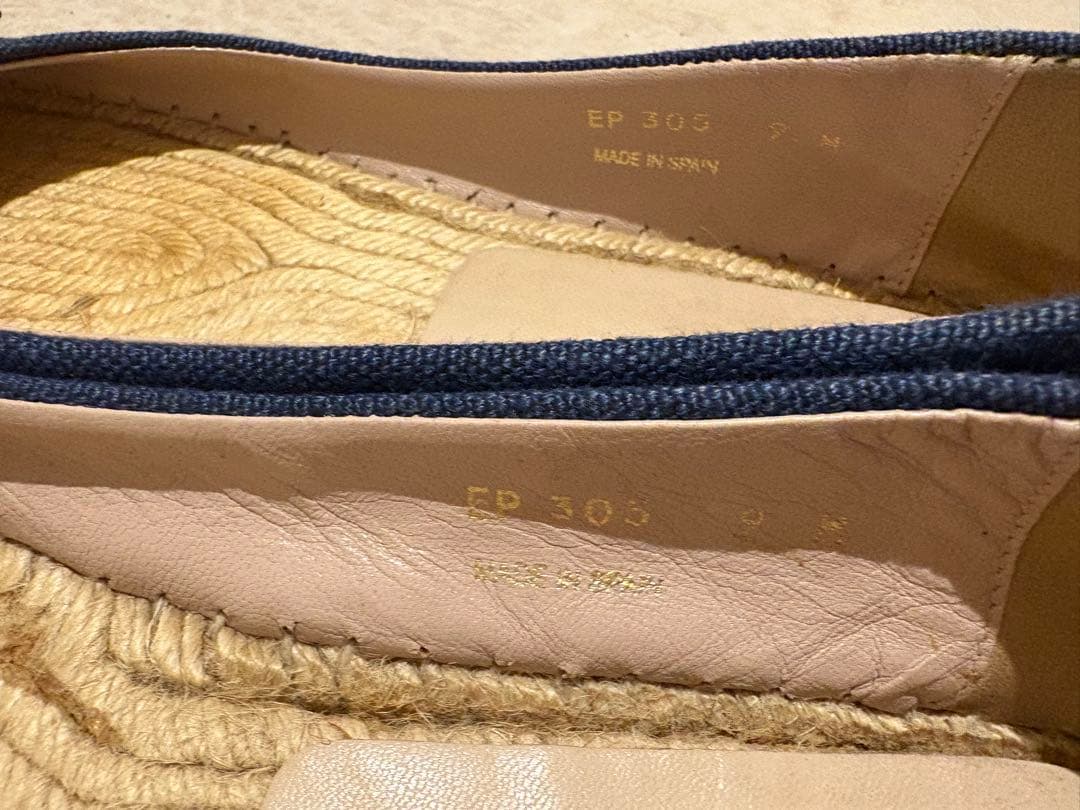 サルヴァトーレフェラガモ リボン エスパドリーユ パンプス 9 25.5サンダル