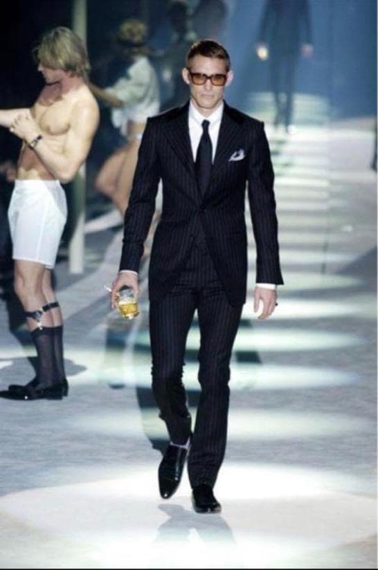 【超希少】GUCCI 2004AW トムフォード期 ベロア チェーン柄スーツ