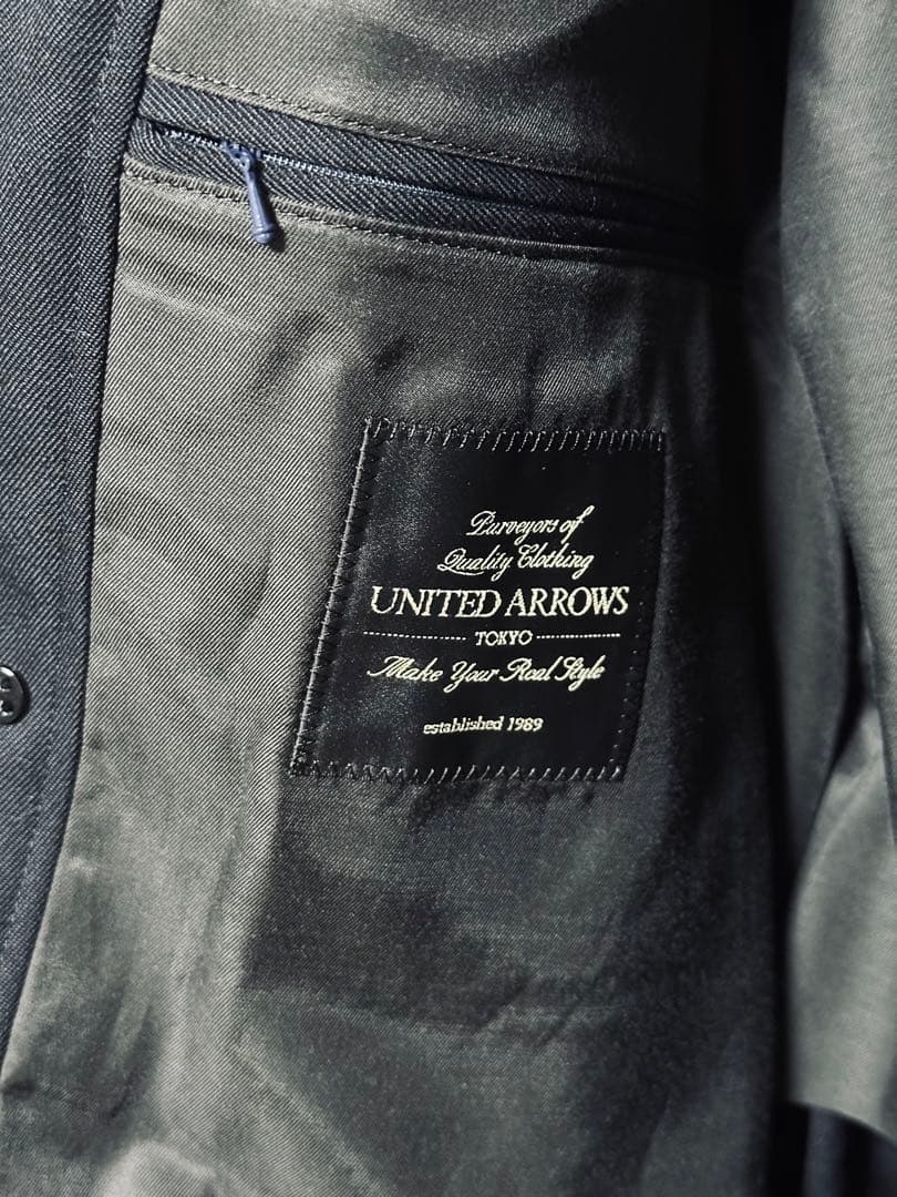 未使用❗️日本製高級ラインユナイテッドアローズLサイズチェスターコート黒ウール生地