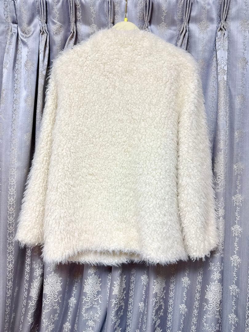 【美品】Her lip to  Faux Fur Coat ecru