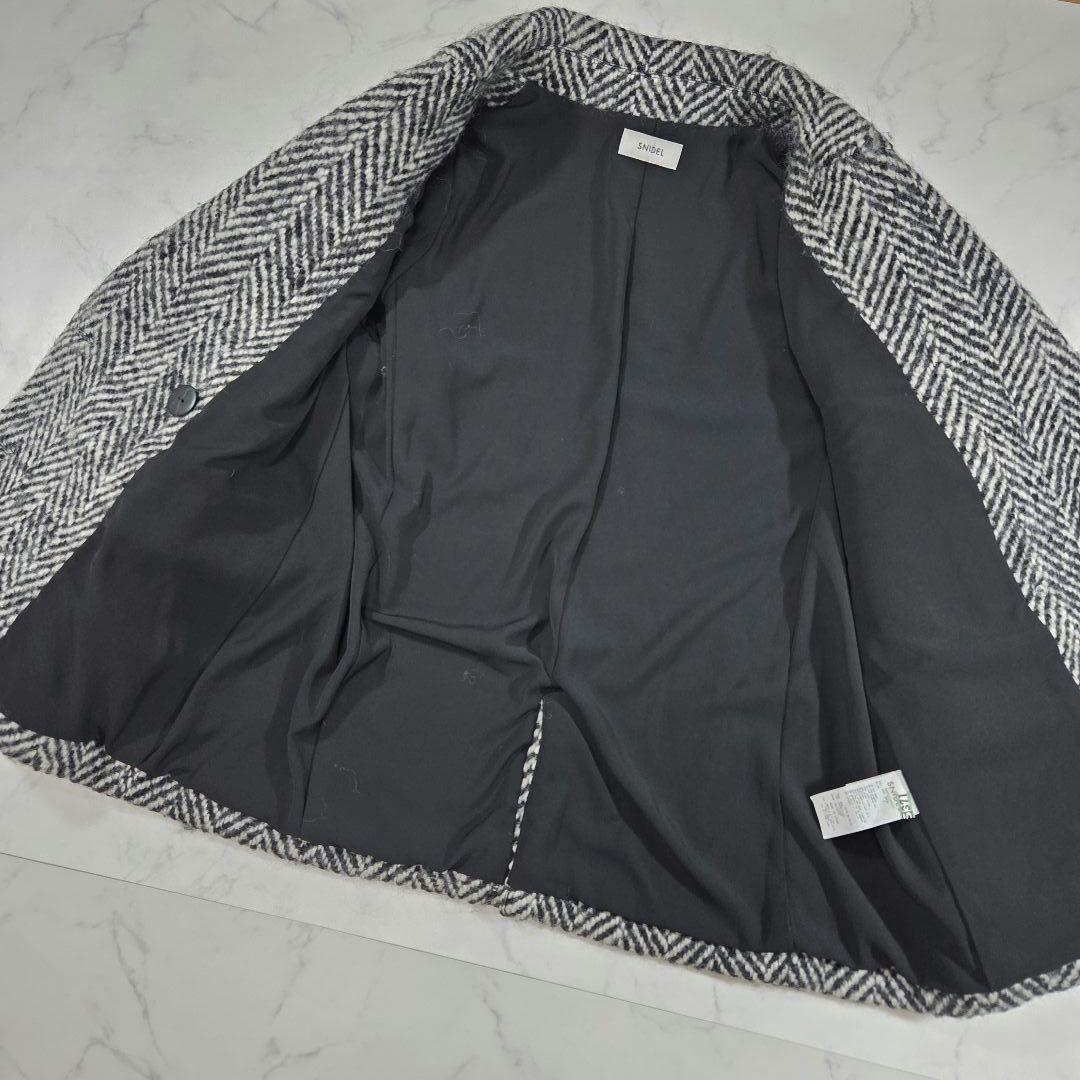 極美品 しつけ糸付 SNIDEL オーバーボックスジャケットコート 2023AW