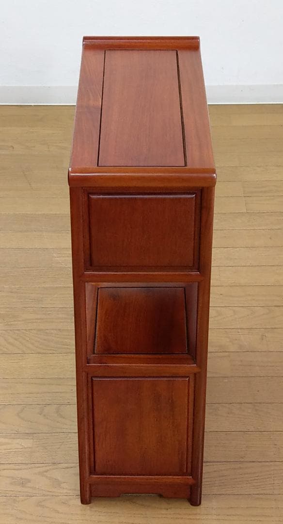 木製 唐木 花梨無垢 違い棚 飾り棚 茶棚 煎茶棚 茶箪笥 収納棚 キャビネット