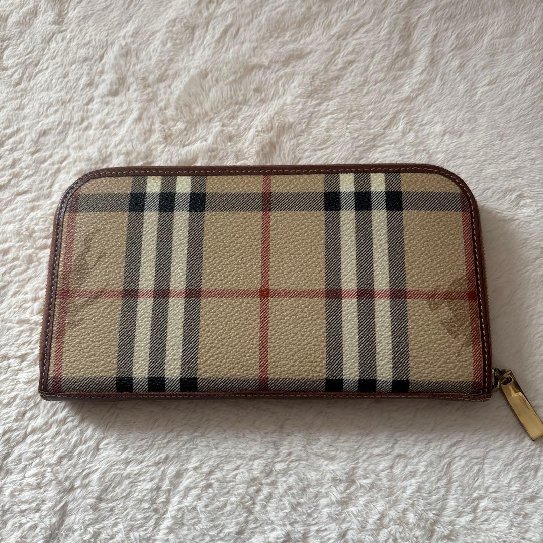 Burberry チェック柄 長財布